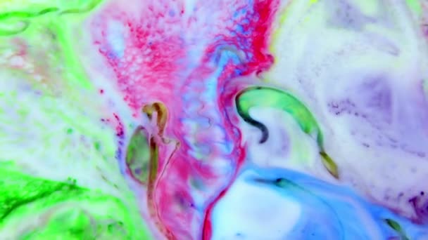 Zeer Mooie Inkt Abstract Psychedelische Verf Vloeibare Beweging Achtergrond Textuur — Stockvideo