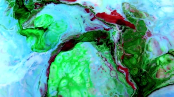 Zeer Mooie Inkt Abstract Psychedelische Verf Vloeibare Beweging Achtergrond Textuur — Stockvideo