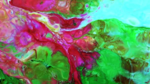 Sehr Schöne Tinte Abstrakte Psychedelische Farbe Flüssige Bewegung Hintergrund Textur — Stockvideo