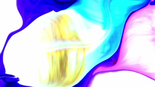 Дуже Гарне Чорнило Абстрактна Психоделічна Текстура Рідкого Руху — стокове відео