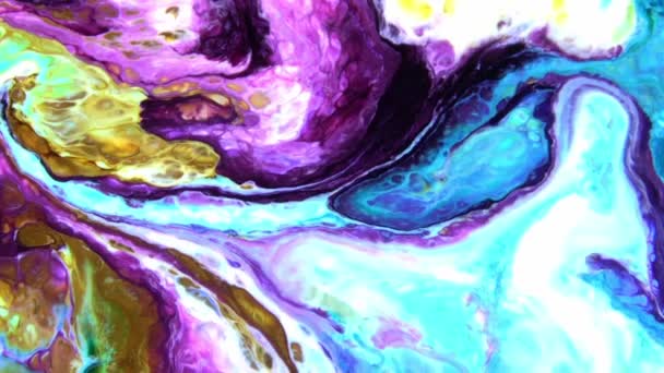 1920X1080 Fps Very Nice Ink Abstract Psychedelic Paint Liquid Motion — Stock Video