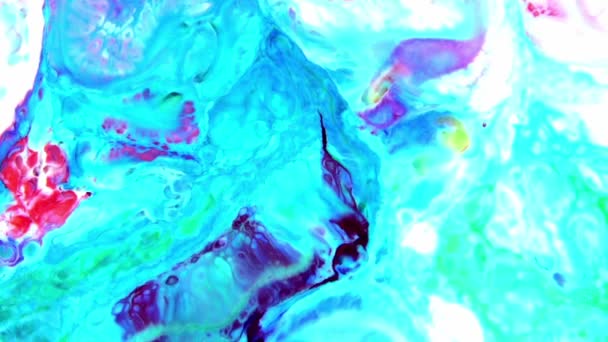 1920 1080 Fps Zeer Mooie Inkt Abstracte Psychedelische Verf Vloeibare — Stockvideo