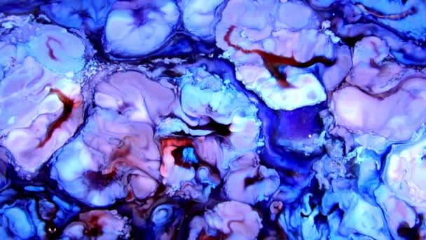 Slow Motion Macro Abstract Patroon Artistiek Concept Kleur Oppervlak Bewegend — Stockvideo