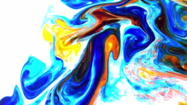 1920 1080 Fps Zeer Mooie Inkt Abstracte Psychedelische Verf Vloeibare — Stockvideo