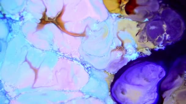 Slow Motion Macro Abstract Pattern Artistic Concept Color Surface Moving — Stock Video