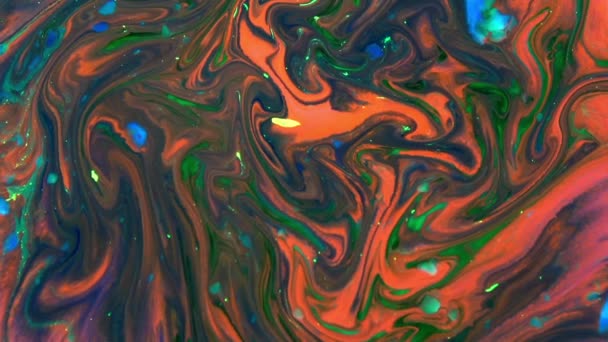 1920X1080 Fps Très Belle Encre Abstraite Peinture Psychédélique Liquide Mouvement — Video