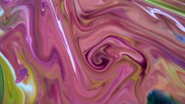 Slow Motion Macro Abstraistic Artistic Color Surface Moving Surface Liquid — стоковое видео