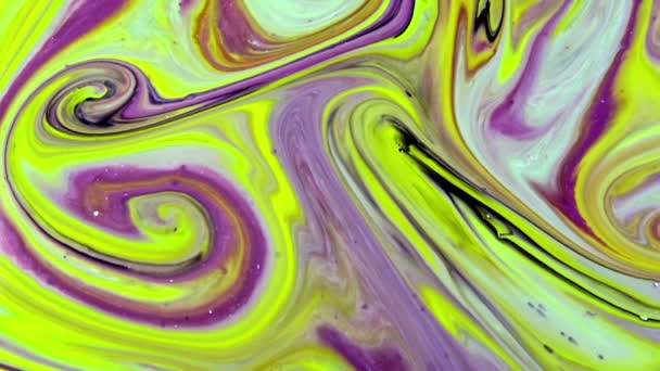 Slow Motion Macro Abstract Pattern Artistic Concept Color Surface Moving — Stock Video