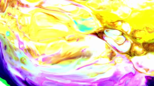 1920X1080 Fps Sehr Schöne Tinte Abstrakte Psychedelische Farbe Flüssige Bewegung — Stockvideo