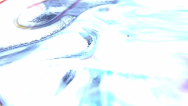 Slow Motion Macro Abstrato Padrão Conceito Artístico Cor Superfície Móvel — Vídeo de Stock