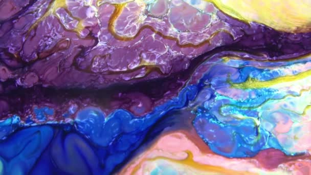 1920X1080 Fps Très Belle Surface Mobile Surface Liquide Peinture Fond — Video