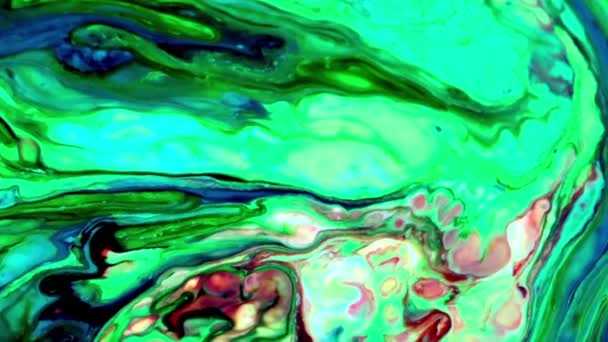 Peinture Colorée Liquide Atténue Mélange Ralenti Couleur Liquide Motifs Peinture — Video