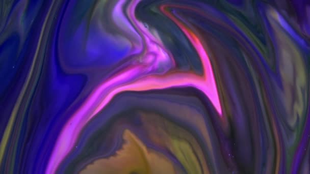 Peinture Colorée Liquide Atténue Mélange Ralenti Couleur Liquide Motifs Peinture — Video