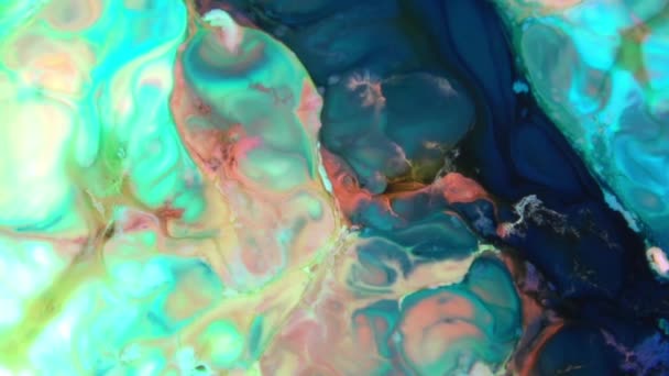 Slow Motion Macro Abstract Patroon Artistiek Concept Kleur Oppervlak Bewegend — Stockvideo