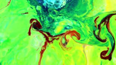 1920x1080 25 Fps. Çok Güzel Mürekkep Soyut Galaktik Renk Boyası Sıvı Doku Tasarımı Videosu.