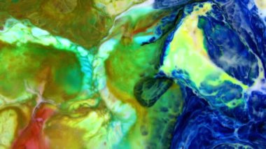 1920x1080 25 Fps. Çok Güzel Mürekkep Soyut Galaktik Renk Boyası Sıvı Doku Tasarımı Videosu.