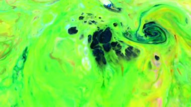 1920x1080 25 Fps. Çok Güzel Mürekkep Soyut Galaktik Renk Boyası Sıvı Doku Tasarımı Videosu.