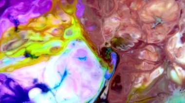 1920x1080 25 Fps. Renkli Boya Akışı Arkaplan Doku Görüntüsü Yayılıyor.