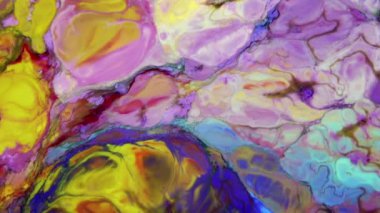 1920x1080 25 Fps. Renkli Boya Akışı Arkaplan Doku Görüntüsü Yayılıyor.