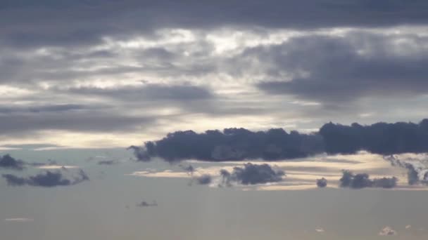 Cumulus Nuages Pluie Mouvement Timelapse Ciel Bleu Dramatique — Video