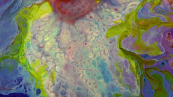 1920x1080 25 Fps. Très belle encre abstraite couleur galactique peinture liquide concept arrière-plan texture vidéo .