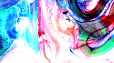 1920x1080 25 Fps. Çok Güzel Mürekkep Soyut Galaktik Renk Boyası Sıvı Doku Tasarımı Videosu.