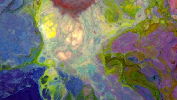 1920x1080 25 Fps. Très belle encre abstraite couleur galactique peinture liquide concept arrière-plan texture vidéo .