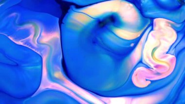 1920x1080 25 Fps. Çok Güzel Mürekkep Soyut Galaktik Renk Boyası Sıvı Doku Tasarımı Videosu.