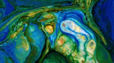 1920x1080 25 Fps. Çok Güzel Mürekkep Soyut Galaktik Renk Boyası Sıvı Doku Tasarımı Videosu.