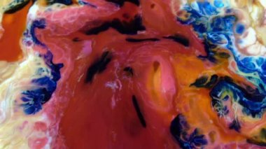 1920x1080 25 Fps. Çok Güzel Mürekkep Soyut Galaktik Renk Boyası Sıvı Doku Tasarımı Videosu.