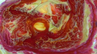 1920x1080 25 Fps. Çok Güzel Mürekkep Soyut Galaktik Renk Boyası Sıvı Doku Tasarımı Videosu.