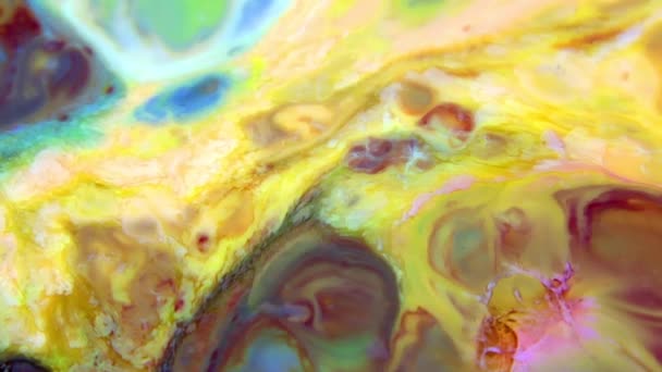 Fond Abstrait Avec Peinture Psychédélique Dans Des Couleurs Vives Colorées — Video