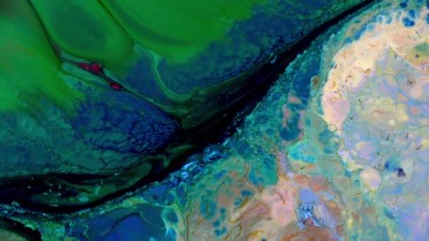 Fond Abstrait Avec Peinture Psychédélique Dans Des Couleurs Vives Colorées — Video