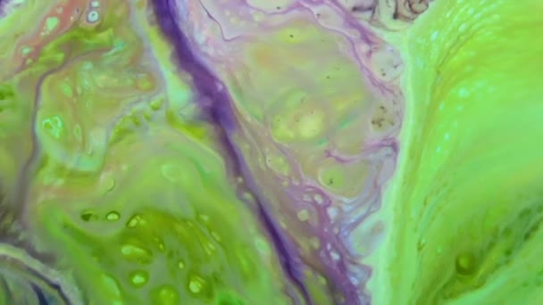 Fond Abstrait Avec Peinture Psychédélique Dans Des Couleurs Vives Colorées — Video