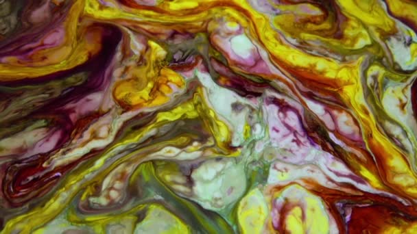 Fond Abstrait Avec Peinture Psychédélique Dans Des Couleurs Vives Colorées — Video