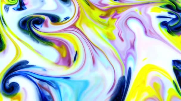 Fond Abstrait Avec Peinture Psychédélique Dans Des Couleurs Vives Colorées — Video