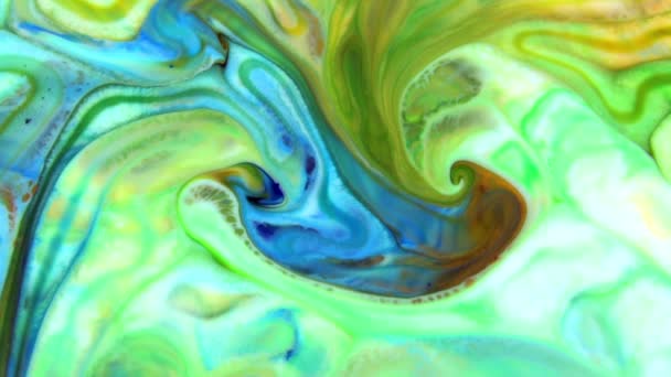 Sfondo Astratto Con Pittura Psichedelica Colori Vivaci Colorati Effetto Organico — Video Stock