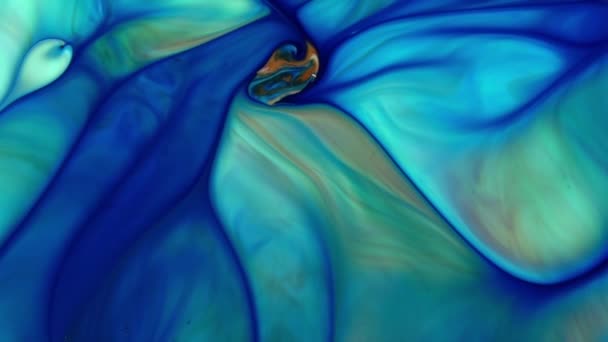 Fond abstrait avec la peinture psychédélique dans des couleurs vives colorées. Effet organique avec peinture fluide se déplaçant et glissant lentement. Tourbillons et propagation.