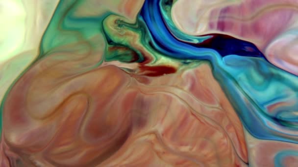 Fond Abstrait Avec Peinture Psychédélique Dans Des Couleurs Vives Colorées — Video