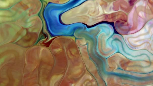 Fond Abstrait Avec Peinture Psychédélique Dans Des Couleurs Vives Colorées — Video