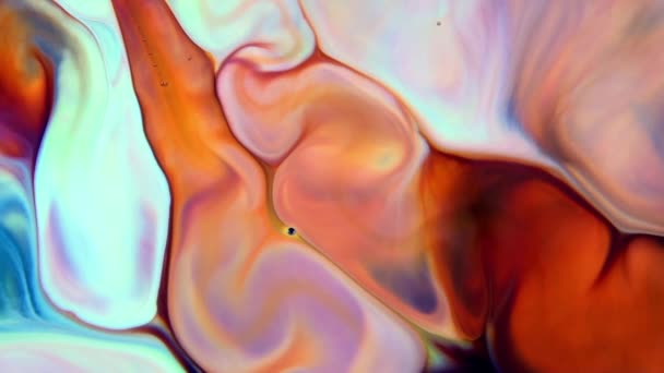 Fundo Abstrato Com Pintura Psicodélica Cores Vivas Coloridas Efeito Orgânico — Vídeo de Stock