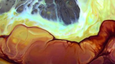 1920 x 1080 25 Fps. çok güzel mürekkep soyut Psychedelic boya sıvı hareketli arka plan doku Video.