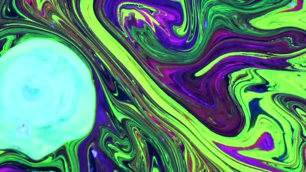 1920X1080 Fps Very Nice Ink Abstract Psychedelic Paint Liquid Motion — Stock Video