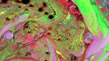 1920 x 1080 25 Fps. çok güzel mürekkep soyut Psychedelic boya sıvı hareketli arka plan doku Video.