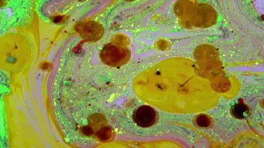 1920 x 1080 25 Fps. çok güzel mürekkep soyut Psychedelic boya sıvı hareketli arka plan doku Video.