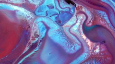 1920 x 1080 25 Fps. çok güzel mürekkep soyut Psychedelic boya sıvı hareketli arka plan doku Video.