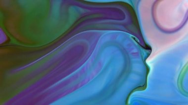 1920 x 1080 25 Fps. çok güzel mürekkep soyut Psychedelic boya sıvı hareketli arka plan doku Video.