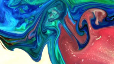 1920 x 1080 25 Fps. çok güzel mürekkep soyut Psychedelic boya sıvı hareketli arka plan doku Video.