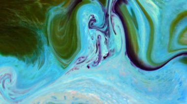 1920 x 1080 25 Fps. çok güzel mürekkep soyut Psychedelic boya sıvı hareketli arka plan doku Video.