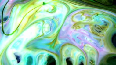 1920x1080 25 Fps. Çok Güzel Mürekkep Soyut Galaktik Renk Boyası Sıvı Doku Tasarımı Videosu.